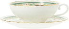 Noritake T58043A/4409 Tea Cup & Saucer, 6.1 fl oz (180 cc), Flower Chisel Bone China - Image 2