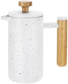 HASMI Coffee Kettle French Double Stainless Steel French Press Pot Filter Insulation Home Hand Brew Coffee Pot Milk Frother Coffee Maker (Color : White, Size : 1000ml), Dingzhebo2022 by Unknown