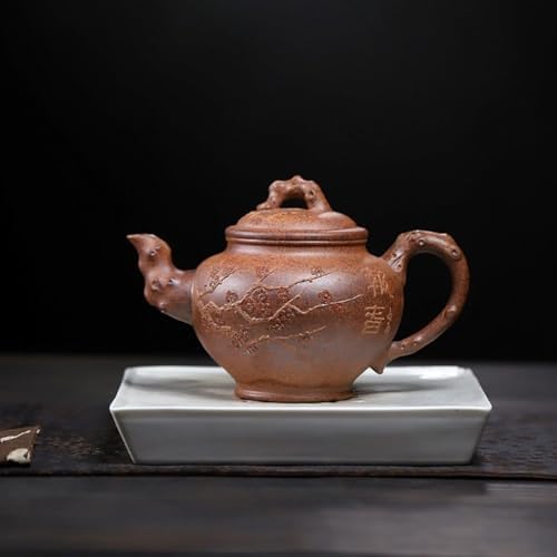 Tea Kettle Creative Home Use Golden Sand Plum Heralds Spring Smile Cherry Teapot Tea Room Kung Fu Tea Set Ceramic Tea Infuser - Image 6