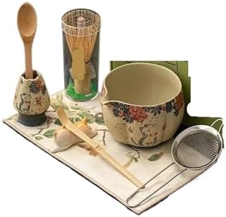 Matcha Eight Piece Set Bowl Tea Whisker Ceramic Mouth Tool Gift(A) by Unknown