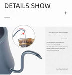 Gooseneck Kettle, Blue, 16oz Stainless Steel Pour Over Coffee Maker - Image 6