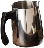 Milk Frother Cup,Coffee Jug,600/900ml 304 Stainless Steel Insulated Handle Wax Cup Espresso Craft Latte Milk Cream Foam Cup Home Café(600ml) by Unknown