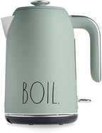 Rae Dunn Electric Hot Water Kettle - Stainless Steel Coffee Maker, Tea Kettle, Swivel Base, With Automatic Shut Off Boil-Dry Protection, Easy Pour Pitcher, 1500 Watt Boiling Power, 1.7 Liters (Sage) by RaeDunn
