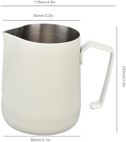 Stainless Steel Milk Frothing Pitcher with Pointed Spout, 450ml/15oz - Image 2