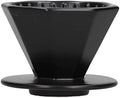 Coffee Dripper Ceramic Convenient Reliable Exquisite Portable Size Simple Design Pour Over Coffee Dripper(Black) by EVTSCAN