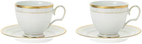 Noritake P91988/4335 Cup & Saucer (Pair) (COFFEE & TEA COFFEE) 250cc Hampshire Gold 2 Guests Fine Porcelain - Image 2