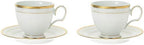 Noritake P91988/4335 Cup & Saucer (Pair) (COFFEE & TEA COFFEE) 250cc Hampshire Gold 2 Guests Fine Porcelain - Image 2