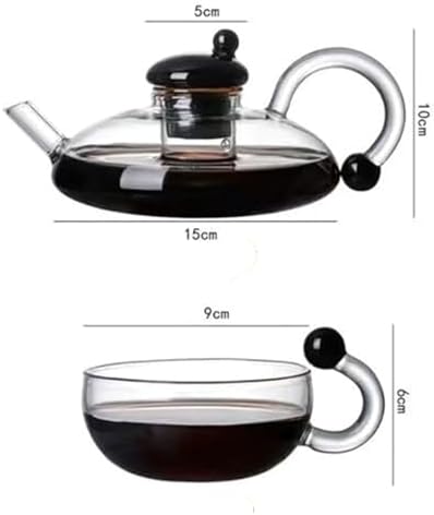Glass Teapot Set with Ceramic Stove 4 Cups Heat-Resistant Teapot with Removable Infuser for Loose Leaf Tea - Image 7