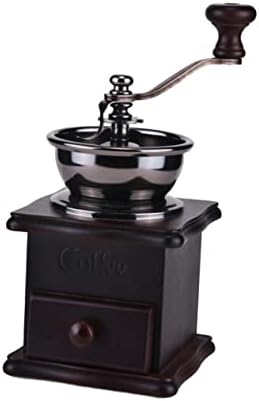 Manual Coffee Bean Hand Vintage Style Burr Mill Grinder by PRETYZOOM