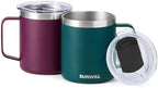 SUNWILL Travel Coffee Mug Set of 2, 14 oz Insulated Stainless Steel - Image 2
