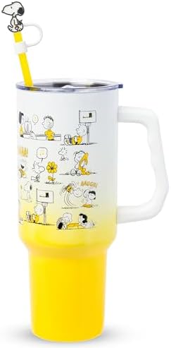 Silver Buffalo Peanuts Snoopy, Iconic Scenes, Stainless Steel Tumbler, 40oz by SilverBuffalo