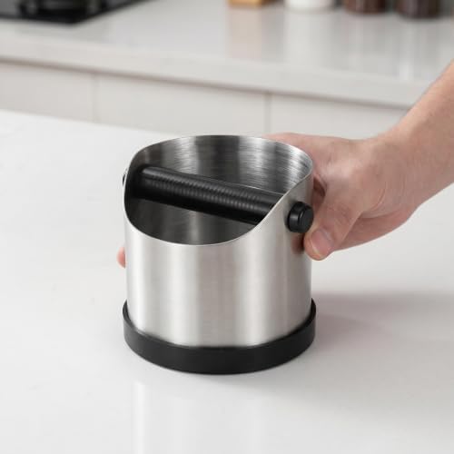 Zerodeko Espresso Coffee Grounds Knock Box - 700ml Stainless Steel Coffee Grind Knock Out Container with Non-Slip Base for Kitchen Home Office Bar Accessories - Image 4