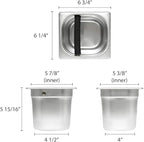TrueCraftware- 6” Deep Commercial Grade Stainless Steel Coffee Knock Box with Rubber Knock Bar 0.6mm Thickness- Durable Barista Espresso Knock Box Perfect for Restaurant Cafes Home - Image 5