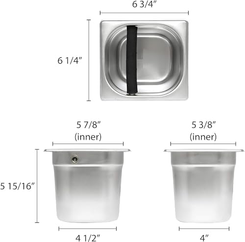 TrueCraftware- 6” Deep Commercial Grade Stainless Steel Coffee Knock Box with Rubber Knock Bar 0.6mm Thickness- Durable Barista Espresso Knock Box Perfect for Restaurant Cafes Home - Image 5