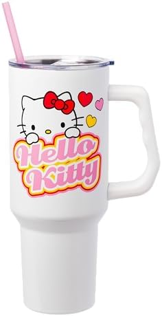 Silver Buffalo Sanrio Hello Kitty Name Heart, Stainless Steel Tumbler, 40oz by SilverBuffalo