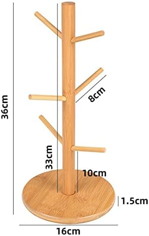 Kitchen Countertop Mug Holder Tree, Wooden Mug Cactus Rack Holder Stand, Coffee Mugs & Tea Cup Storage Rack, for Kitchen Tabletop Countertop Pantry - Image 2