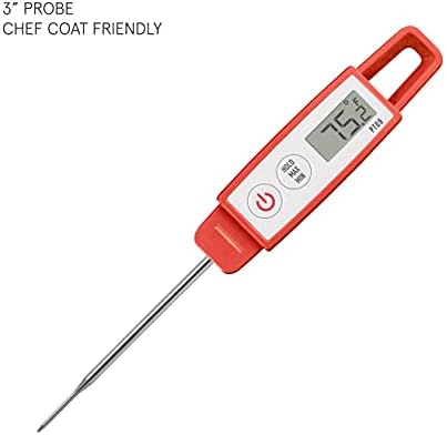Lavatools PT09 Combo Pack Super-Quick Commercial Grade Digital Thermometer for Cooking, Meat, Candy, Candle, Liquid, Oil, 4.5" & 3" Probe, Splash Proof, °C/°F Toggle, Hold Function - Sambal - Image 3