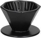 Coffee Dripper Ceramic Convenient Reliable Exquisite Portable Size Simple Design Pour Over Coffee Dripper(Black) - Image 2