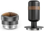 54mm Espresso Tools Set | Black Calibrated Tamper | Coffee Distributor with Walnut Decoration | Fit 54mm Breville & Sage Barista Espresso Machine by CrossCreekLLC