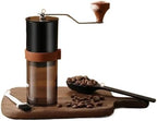 Professional Manual Coffee Grinder - Adjustable Diamond Burr Grinder with Cleaning Brush for Home and Travel(Black) by Unknown