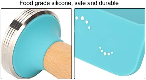 Coffee Tamper Set, Beech Wood Handle Press Tool with Silicone - Image 4