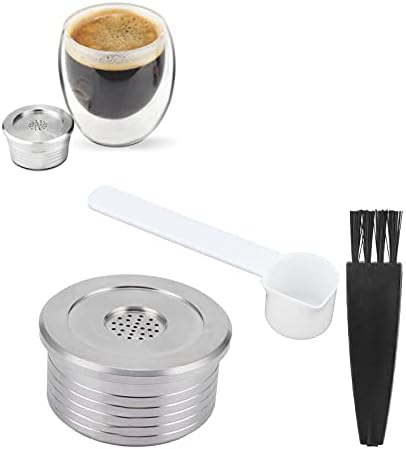 Tyenaza Coffee Filter, Reusable Stainless Steel Coffee Capsule with Spoon Brush, Film Spoon Brush Set Fit for NDIQ7323 Coffee Maker Machine - Image 5
