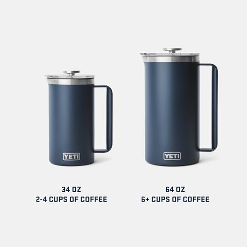 YETI Rambler 64 oz. French Press Coffee Maker, Big Wave Blue - Image 4
