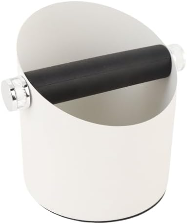 Small Coffee Knock Box, Espresso Knock Box Coffee Grounds Container, Carbon Steel Espresso Knock Box for Household (White) - Image 7
