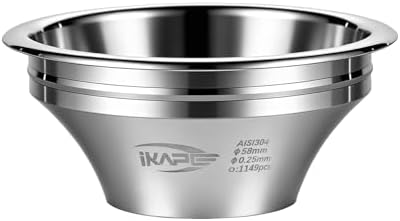 IKAPE Precision Variable Diameter Filter Basket, 58mm 18g Espresso Portafilter Basket with 32mm Height, 0.25mm Diameter & 903pcs Holes, Enhance Flavor Extraction by IKAPE