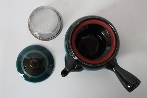 Mino ware Japanese Pottery Teapot Kyusu Aurora Ever Green with Infuser made in Japan (Japan Import) SYK005 (Ever Green) - Image 7