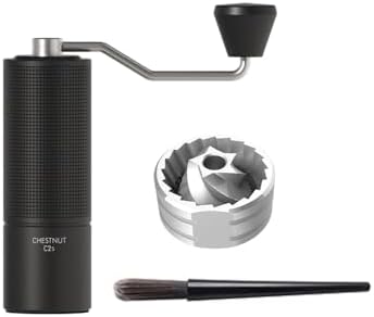 Featured Chestnut C2 Manual Coffee Grinder,Stainless Steel Conical Burr,Capacity 25g,Burr size 38mm，Portable manual grinder (black) by BULEA