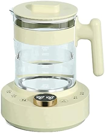 Rieort Electric Kettle Borosilicate Glass Tea Kettle Intelligent Temperature Control Design Hot Water Boiler 1.5l/52.8oz Electric Kettle Portable by Rieort