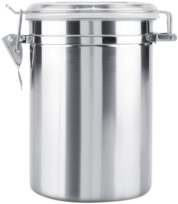 Cocoarm Stainless Steel Coffee Canister, Container Vacuum Sealed Storage Jar with Airtight Clamp Lid for Sugar Tea Bean (Extra Large 57L 13.1 X 14.4 X 18.5in) by Cocoarm