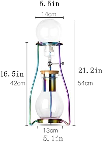 JITEM Cafetera Ice Cold Dripper Coffee and Tea Maker Dripper Brewer Maker with Adjustable Water Flow Stainless Steel Filter Glass Carafe for Coffee or Tea - Image 2