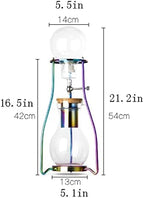 JITEM Cafetera Ice Cold Dripper Coffee and Tea Maker Dripper Brewer Maker with Adjustable Water Flow Stainless Steel Filter Glass Carafe for Coffee or Tea - Image 2
