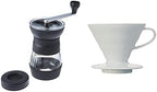 Hario Skerton Pro Ceramic Coffee Grinder + Hario V60 Ceramic Pour Over Coffee Maker by Hario