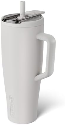 BrüMate Era Flip 40oz Tumbler with 100% Leakproof Covered Straw Lid | Hygienic Covered Straw | Insulated Stainless Steel Water Bottle with Handle | Cup Holder Friendly | BPA-Free (Dune) by Br%C3%BCMate