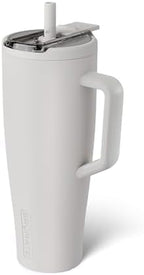 BrüMate Era Flip 40oz Tumbler with 100% Leakproof Covered Straw Lid | Hygienic Covered Straw | Insulated Stainless Steel Water Bottle with Handle | Cup Holder Friendly | BPA-Free (Dune) by Br%C3%BCMate