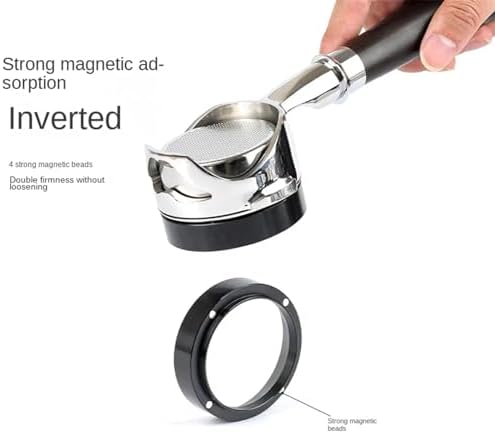 51/53/58mm Espresso Coffee Dosing Ring Coffee Filter Replacement Ring Espresso with 2 Cup 1 Cup Basket Needle Dosing Funnel 54mm(Silver,51MM) - Image 4