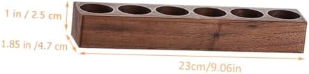 Glass Coffee Bean Storage Tube Set with Wooden Stand and Threaded Lids - Image 7