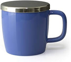 FORLIFE Dew Glossy Finish Brew-In-Mug with Basket Infuser &"Mirror" Stainless Lid 11 oz. (Blue) by Unknown