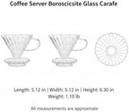 Coffee Server Borosilicate Glass Carafe for Pour Over Brewing and Serving (1 PC) - Image 7