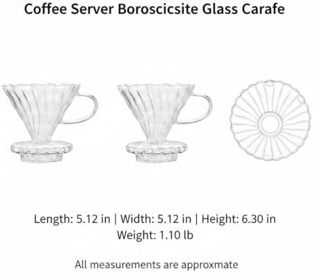 Coffee Server Borosilicate Glass Carafe for Pour Over Brewing and Serving (1 PC) - Image 7