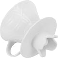 MAGICLULU Ceramic Coffee Filter Cup Handmade White Manual Coffee Maker by MAGICLULU