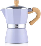 Bincoo Cute Espresso Maker Stovetop - Small Moka Pot 2 Espresso Cups/120ML,Espresso Pot Italian Coffee Maker for Home Camping Cafe Office (Purple) by Bincoo