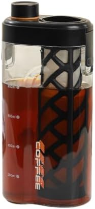 Cold Brew Coffee Maker,33 oz BPA free Pitcher with 350-Mesh Ultra-Fine Filter, Refrigerator Horizontal Stackable Space Saving, Airtight & Leak-Proof for Iced Coffee,Tea & Lemonade (Black) by Peifly