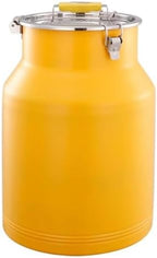 Airtight Sealed Rice Storage Container with Handle, Metal Kitchen Canister for Flour Grains Cereal Coffee Beans Pantry Use(10L,Yellow) by Unknown