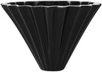 Ceramic Coffee Filter Cup Handmade Origami Flower Shape Funnel Drip Cafe Cake Home Barista Accessories Tools(Black) - Image 6