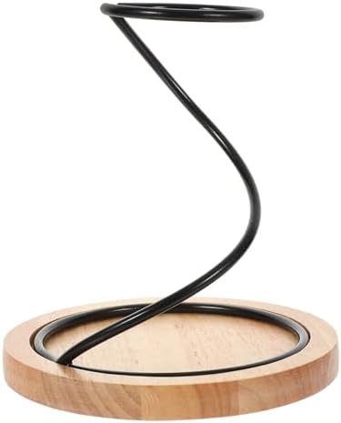 Hand Coffee Filter Holder Stand Wooden Iron Xmas for Home Cafe by GARNECK