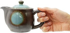 Japanese Banko Ware Teapot with Removable Stainless Steel Strainer - Versatile Pot for Tea, Coffee, and More - Lightweight, Heat-Resistant with Superior Heat Retention (Blue) - Image 5